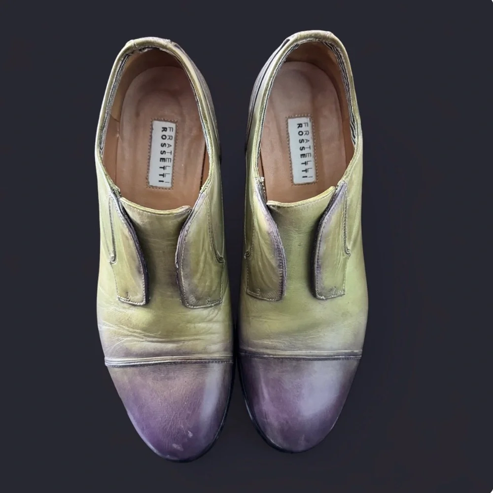 Fratelli‎ Rossetti Leather Slip On EU 36.5 (M 4.5 W 6) Italy Two Tone Old Money